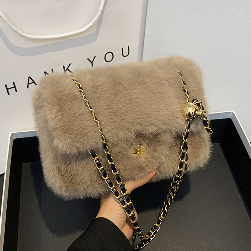 小众设计链条小方包单肩斜挎包