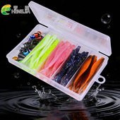 软饵套装 适合黑坑野钓翘嘴鳜鱼路亚T软饵 开叉软体假饵套装