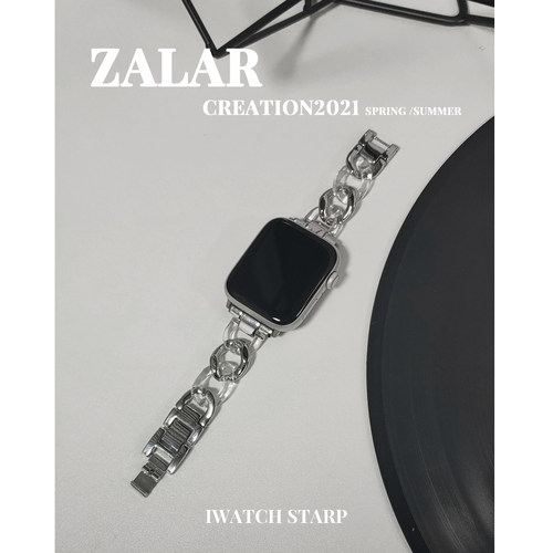 zolar树脂拼接金属123苹果表带