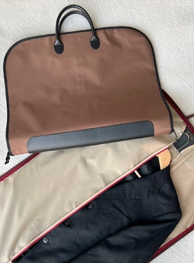 西装袋便携手提黑灰色内置五金挂扣商务旅行西服礼服收纳防尘套袋
