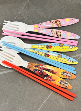 KOALA餐具叉勺套装可爱宝宝家用防摔便携餐具盒儿童树密胺脂材质