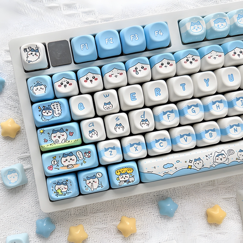 蹦蹦studio键盘Chiikawa小八客制化个性可爱原厂pbt热升华键帽