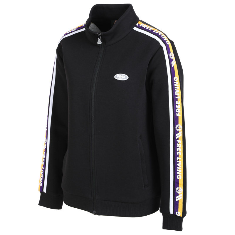 匹克针织立领运动上衣女春秋季休闲服拉链开衫黑色外套潮,运动服/休闲服装,运动茄克/外套,淘宝优惠券,粉丝福利购,淘宝优惠卷