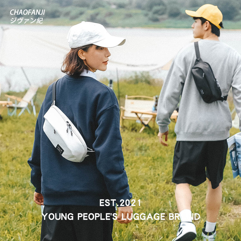 シヴァン紀CHAOFANJI日系潮牌斜挎包男2021新款国潮腰包女ins胸包