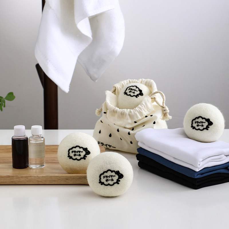 日本烘干羊毛球防缠绕烘干机专用羊毛球防皱洗衣球神器绵羊球6cm