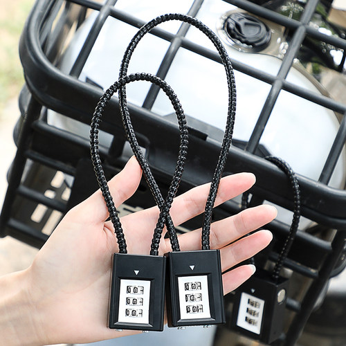 防水防锈钢丝挂锁密码锁锁头盔