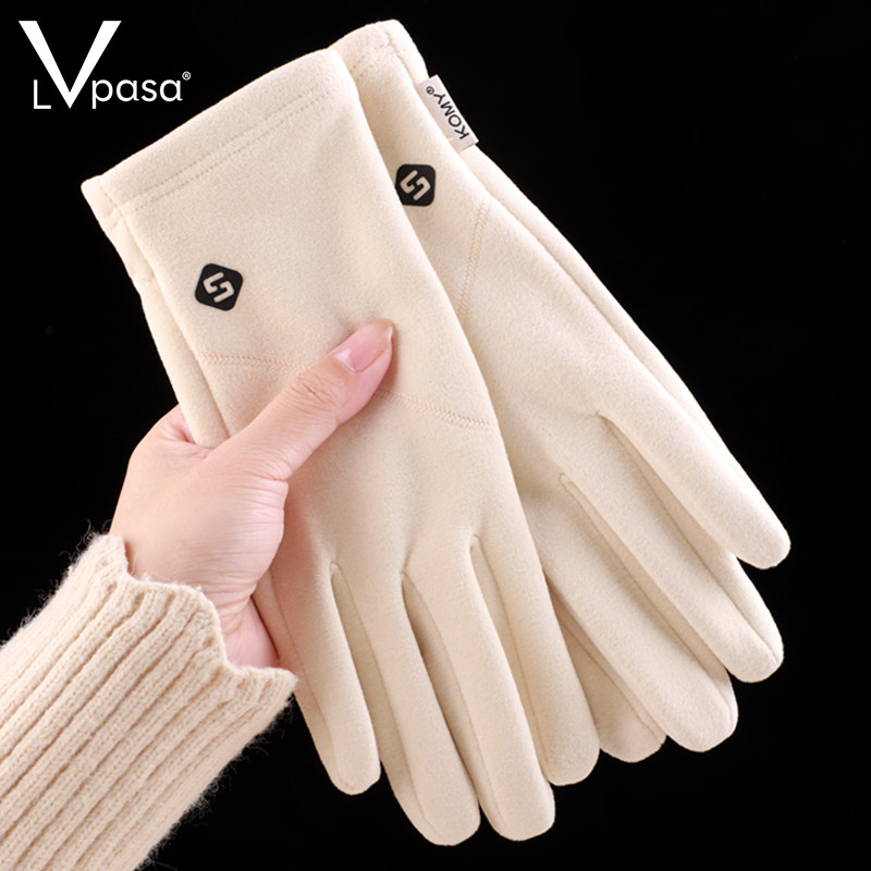 滑雪手套女冬季可触屏摩托车德绒内胆户外骑行运动防风寒防滑手套