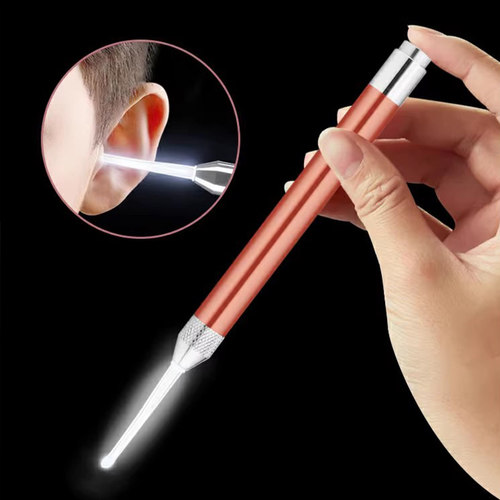 发光挖耳勺安全可视带灯儿童硅胶