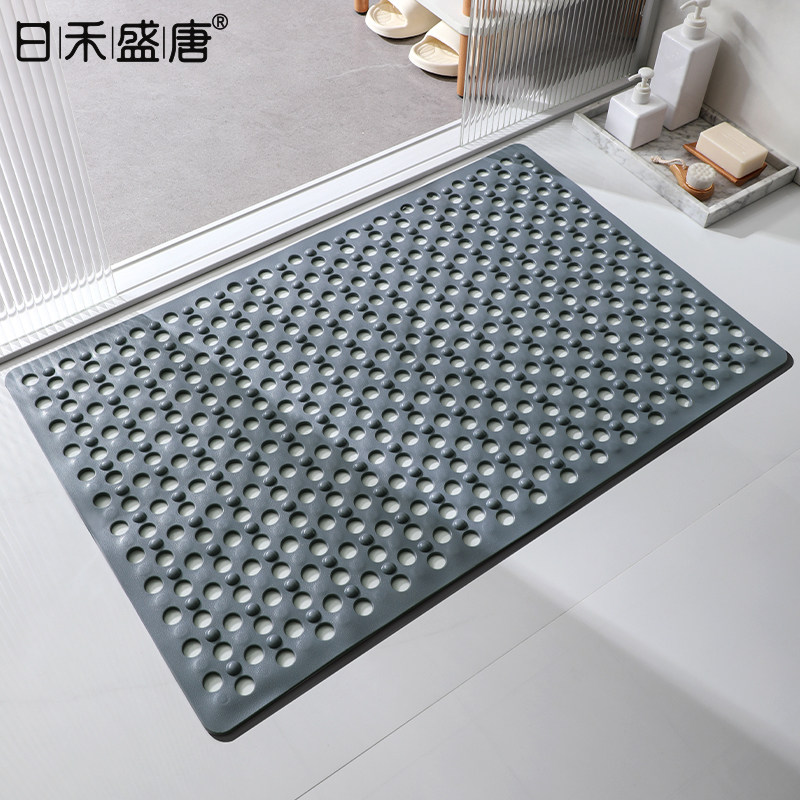 浴室防滑地垫大孔淋浴房洗澡间家用防摔吸盘地垫按摩脚排水垫毯子