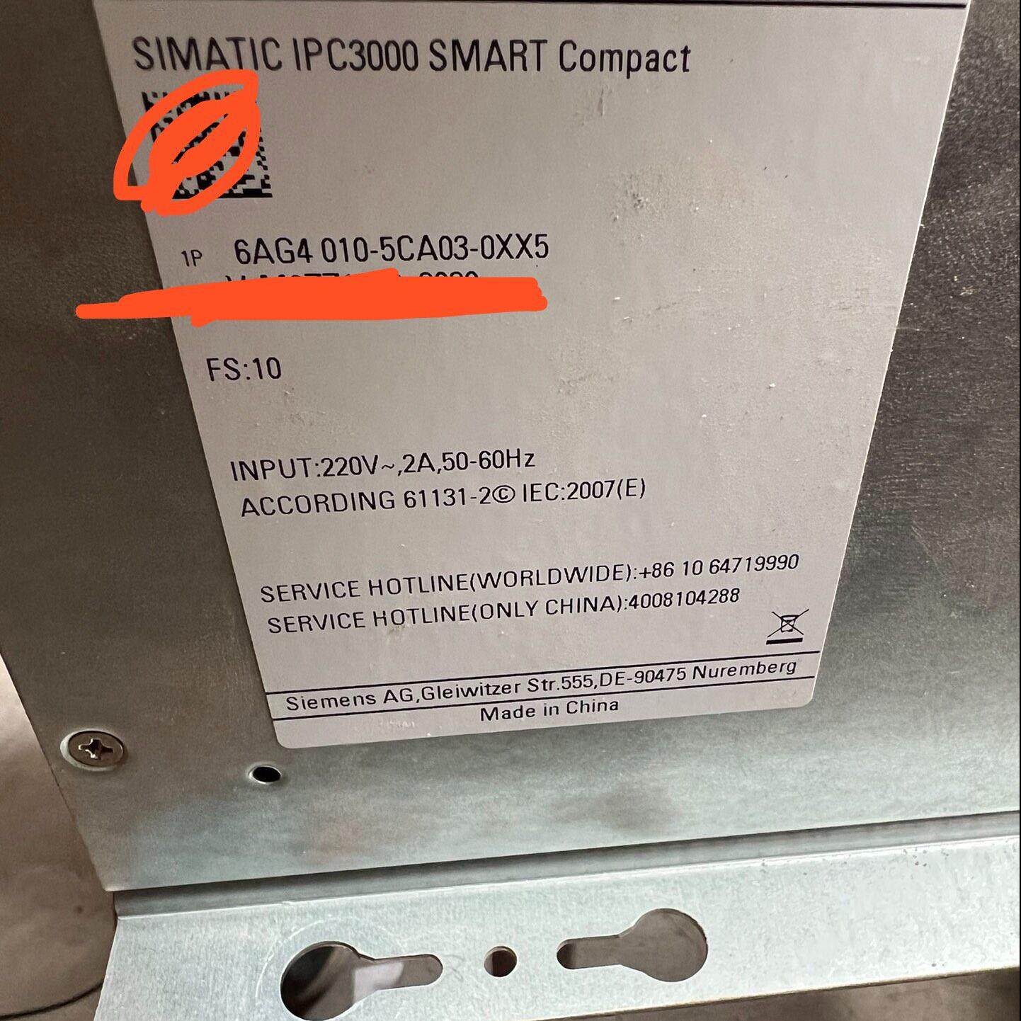 议价6AG4010-5CA03-0XX5 工控机 IPC3000 SMART Compact i5维修