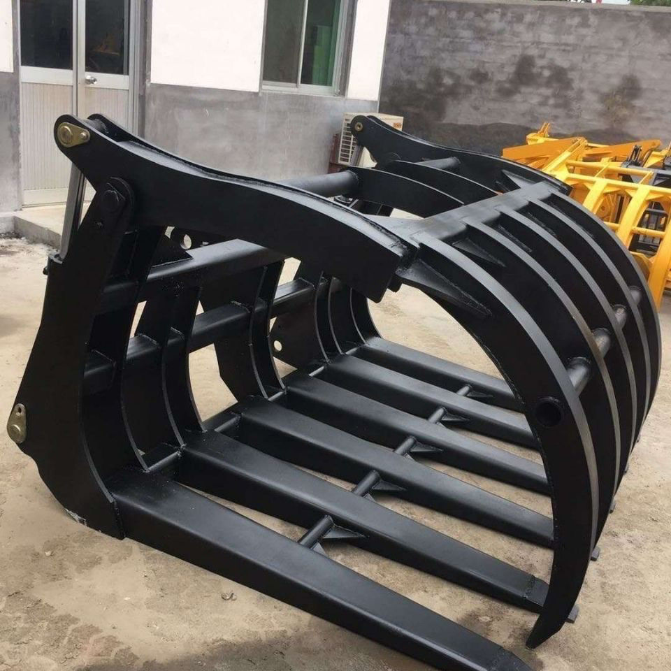 装载机抓头铲车改木机草