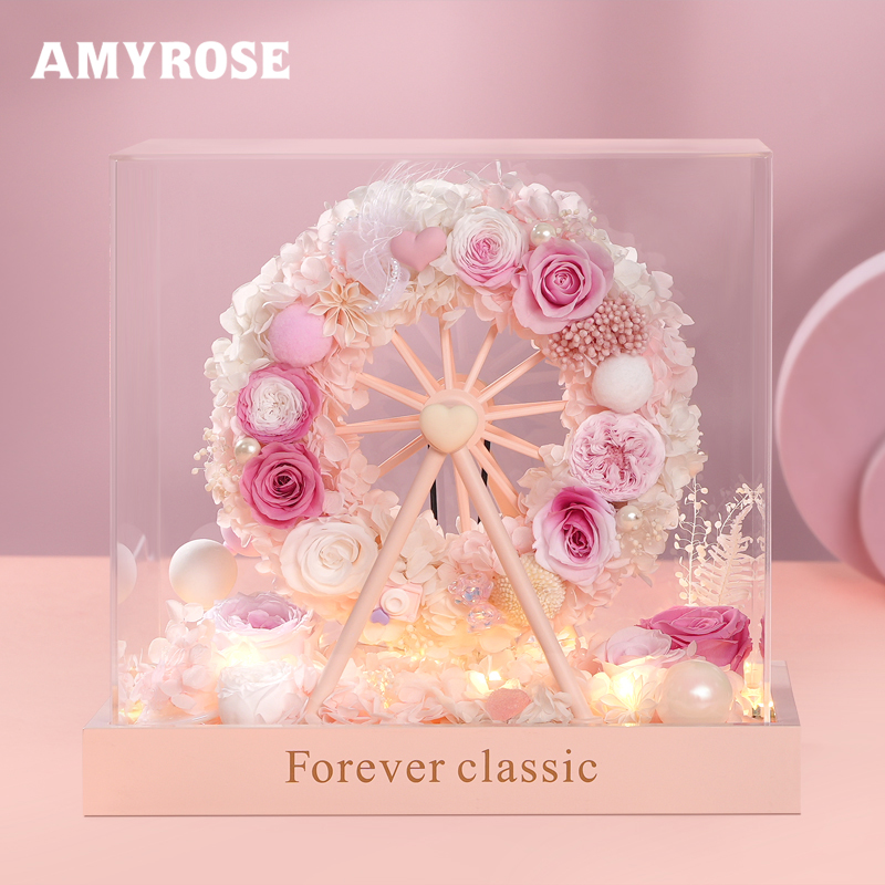 永生花玫瑰花摩天轮新婚礼品中秋情人节生日礼物送女友老婆表白