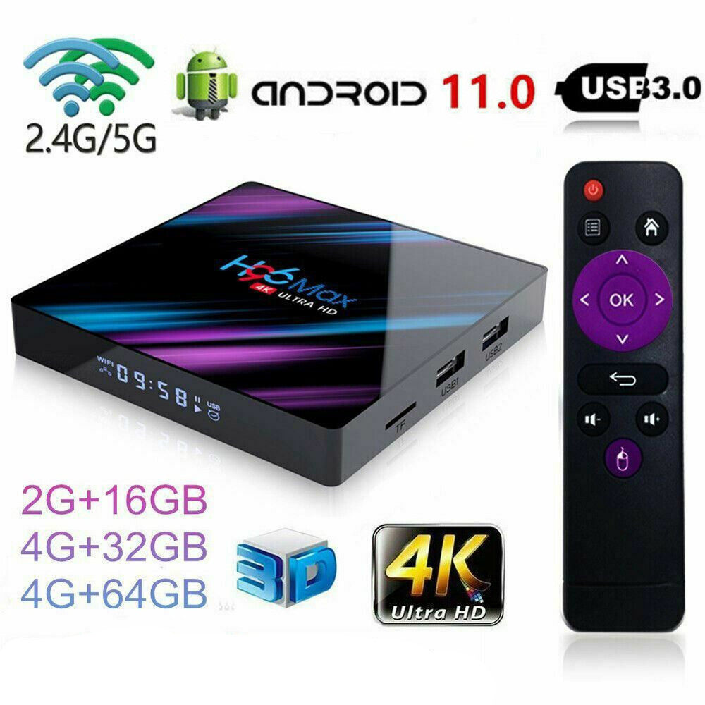 H96 MAX 스마트 TV 박스 안드로이드 11 4G 64GB 32G 4K GOOGLE 보이스