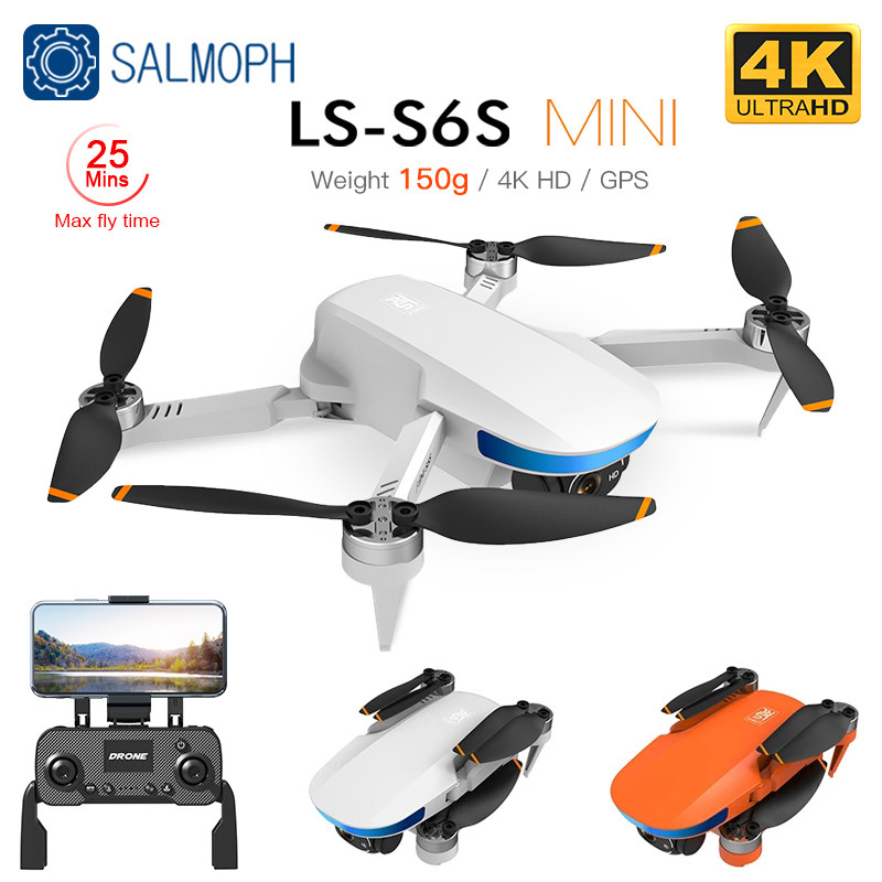SALMOPH S6S 미니 GPS 드론 150G 4K 전문가용 HD 듀얼 카메라