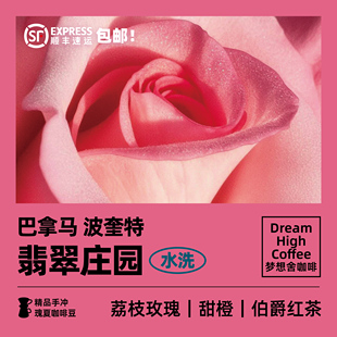 巴拿马波奎特翡翠庄园面纱地块水洗浅烘焙新鲜手冲精品咖啡豆120g