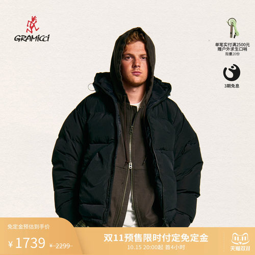 Gramicci小野人冬款连帽防泼水男女羽绒服G5FU-J017
