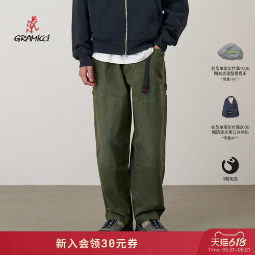 【26新款】GRAMICCI小野人男款帆布复古工装宽松长裤子G6SM-P008