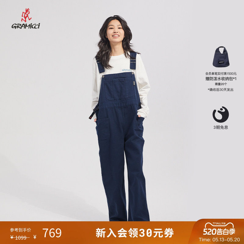 GRAMICCI小野人女士休闲户外运动多口袋背带长工装裤子G2F