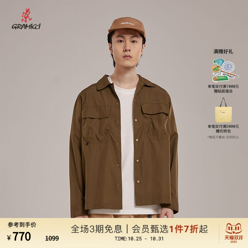 GRAMICCI山系休闲长袖衬衫