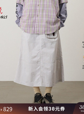 【26春】GRAMICCI小野人女款尼龙多功能A字裙休闲半裙G6SW-SK037