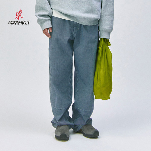 直筒工装裤条纹休闲工装裤
