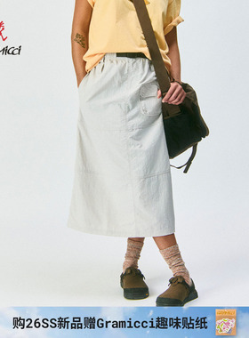 【26新款】GRAMICCI小野人尼龙多功能A字裙休闲半裙女G6SW-SK037