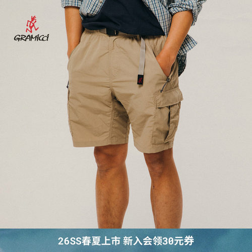 【26新款】GRAMICCI小野人男款工装防晒防泼水休闲短裤G5SM-P094