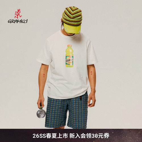 【26新款】GRAMICCI小野人男女图案印花休闲纯棉短袖T恤G6SU-T111