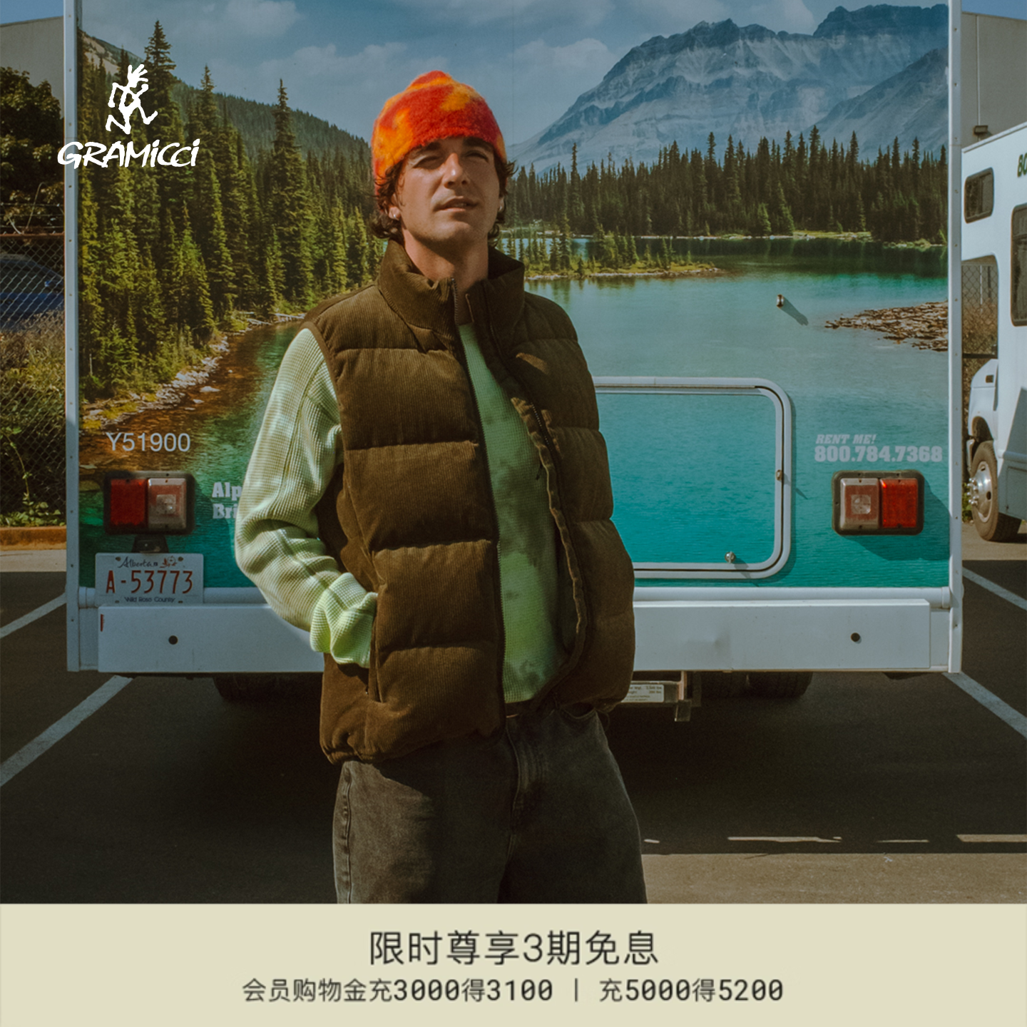 【MSC系列】GRAMICCI小野人冬季灯芯绒复古棉马甲外套G5FU-J006-D