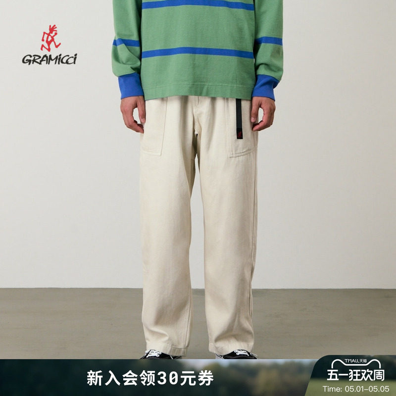 【26新款】GRAMICCI小野人棉麻混纺工装廓形休闲长裤男G6