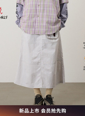 【26春】GRAMICCI小野人女款尼龙多功能A字裙休闲半裙G6SW-SK037
