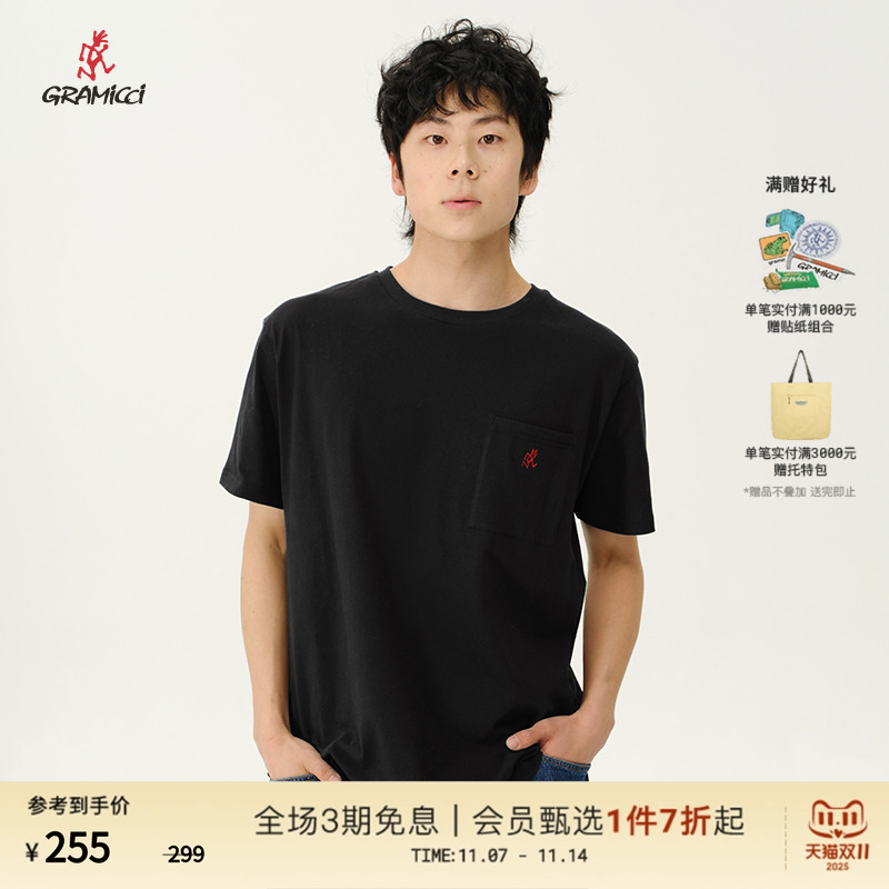 GRAMICCI小野人 男女装新款山系刺绣T恤1948-STS休闲短袖