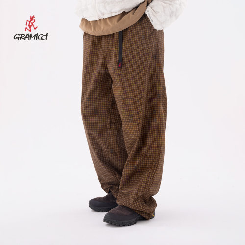Gramicci小野人防泼水防晒格纹裤