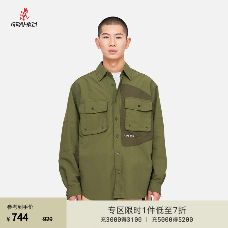 【25春】GRAMICCI小野人新品尼龙长袖休闲衬衫J038百搭个性潮流