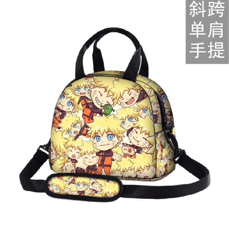 新款火影忍者午餐包保温袋饭盒袋大容量手提单肩便当包鸣人野餐包,收纳整理,饭盒袋,淘宝优惠券,粉丝福利购,淘宝优惠卷