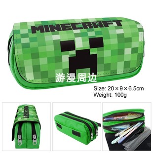 Minecraft周边我 世界笔袋双层大容量铅笔盒苦力怕小学生文具袋