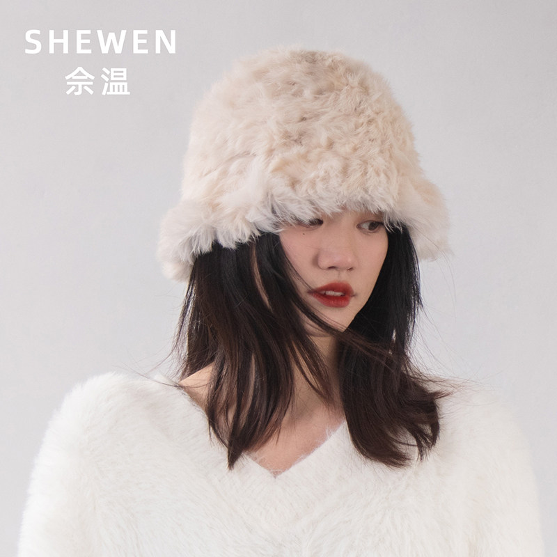 秋冬毛绒兔毛针织帽女显脸小大头围毛线帽川西旅游拍照渔夫盆帽米,服饰配件/皮带/帽子/围巾,帽子,淘宝优惠券,粉丝福利购,淘宝优惠卷