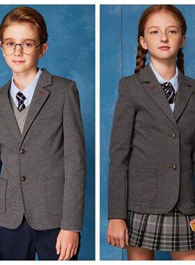 校服男女童春秋深灰色西装初高中学生外套演出服17Z105/17Z205X