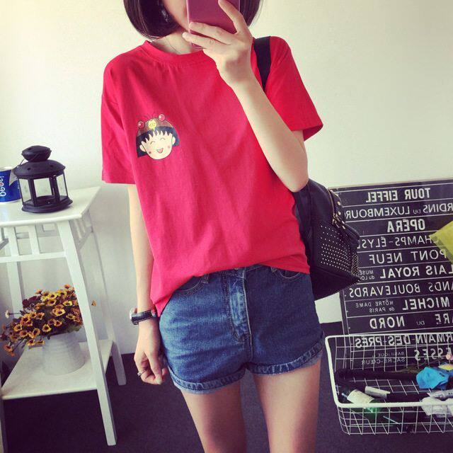 一件代发夏上新大码宽松卡通印花短袖t恤女学生韩版闺蜜装
