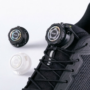 免安装旋转纽扣懒人免系免绑运动跑鞋黑白色粗鞋带绳鞋扣固定器