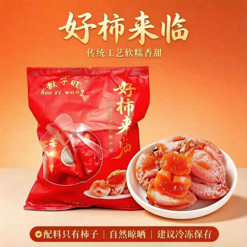 柿饼广西桂林恭城流心农家独立包装柿饼非陕西富平霜降官方旗舰店