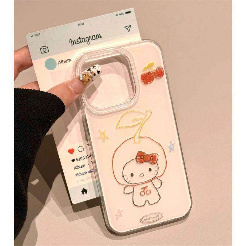 单层樱桃头套适用iphone16pomax苹果15pr手机壳14新款13卡通12保护套外壳防摔卡通男女全包网红新款,3C数码配件,手机保护套/壳,淘宝优惠券,粉丝福利购,淘宝优惠卷