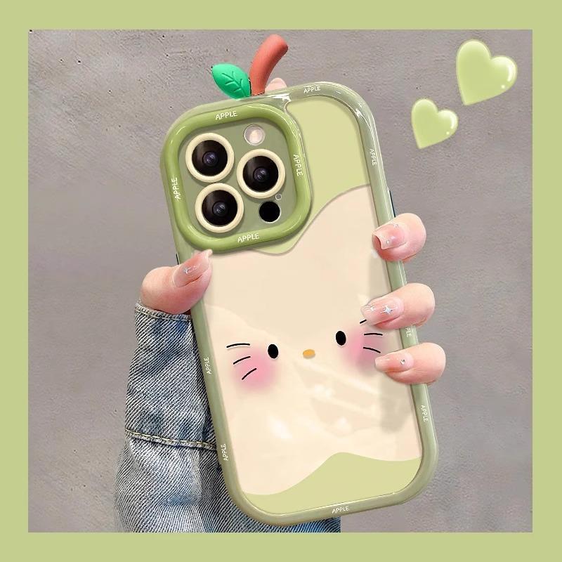 苹果叶子公仔适用苹果16手机壳iphone14卡通iphone15防摔13创意12保护套外壳防摔卡通男女全包网红新款