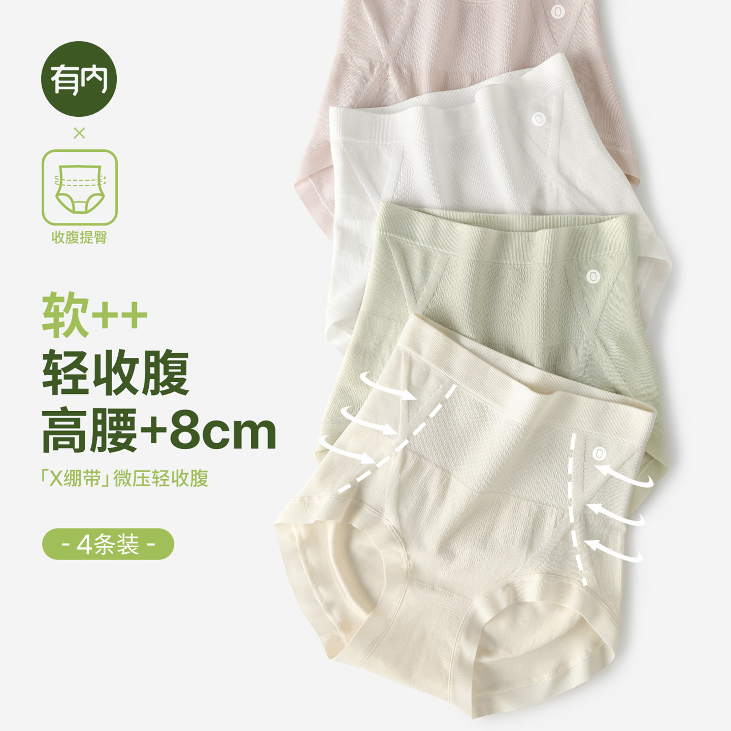 有内女士内裤女高腰收腹提臀莫代尔纯棉裆抗菌2026新春夏新款大码图片