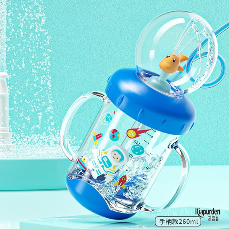 喷泉水杯趣味潜水杯可萌儿童喝水喷泉杯小鱼海豚会喷水的鲸鱼杯夏