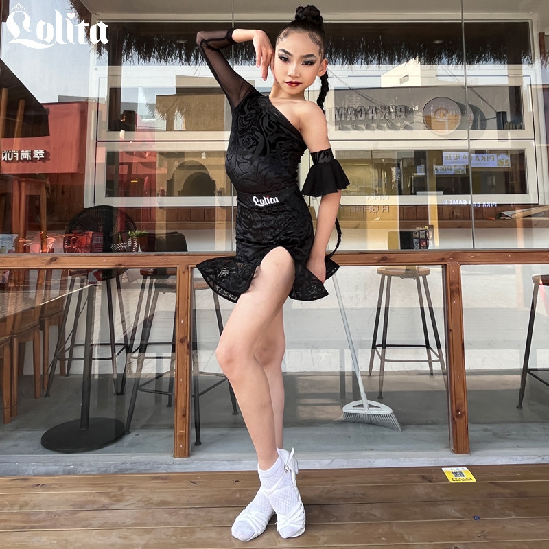 多妮舞高级拉丁舞蹈服女童表演服