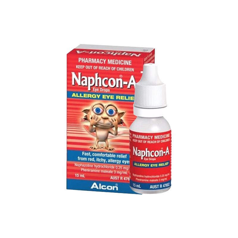 新西兰爱尔康Naphcon A眼药水缓解视疲劳模糊眼睛干涩滴眼液正品