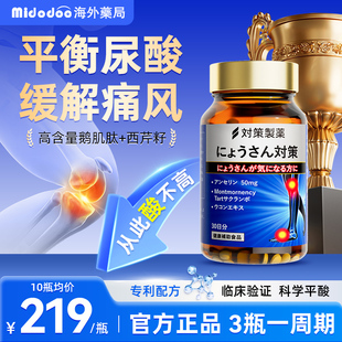 日本进口对策制药降鹅肌肽西芹籽嘌呤代谢尿酸的痛风湿止疼特效