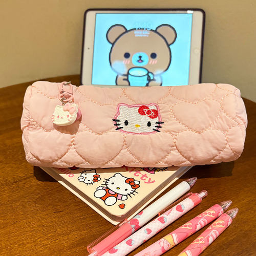 奶呼呼笔袋日系Kitty猫文具袋高颜值大容量学生学习用品收纳袋女