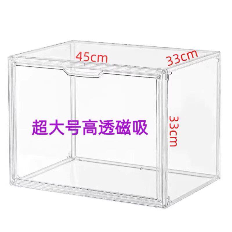 公仔头盔透明亚克力展示盒收纳盒防尘娃娃玩偶手办包包模型展示柜